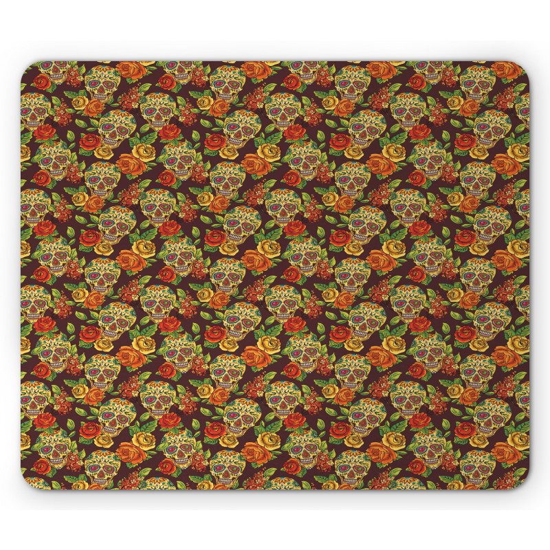 Diamond Flowers Leaves Mouse Pad