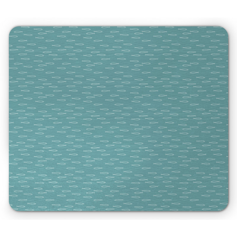 Sea Animals Calm Doodle Art Mouse Pad