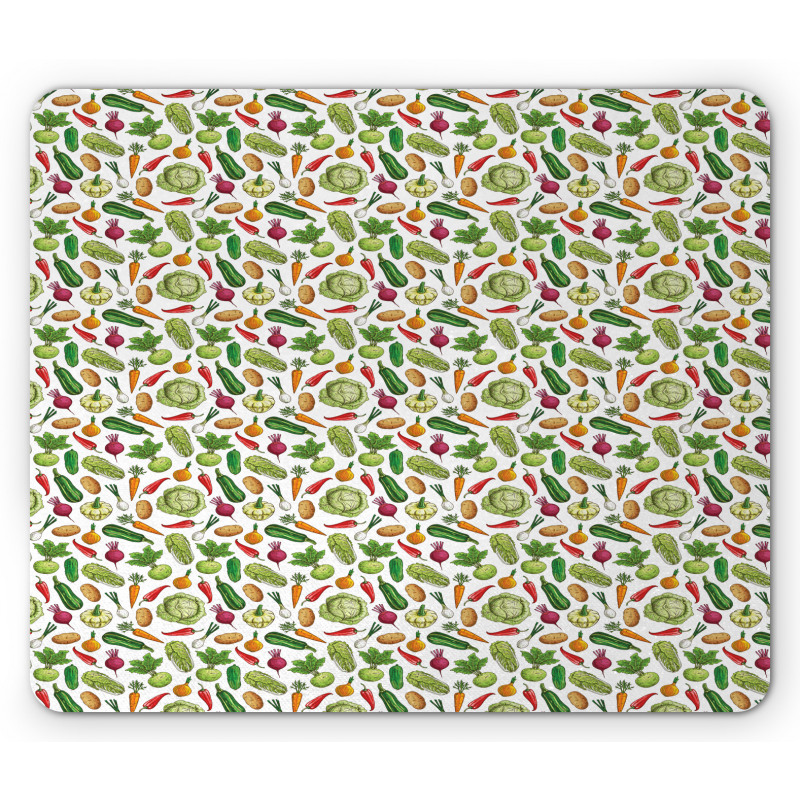 Detailed Colored Foods Mouse Pad