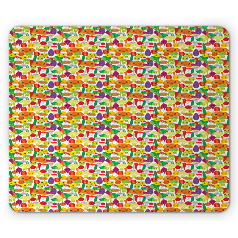 Smile Kawaii Foods Mouse Pad