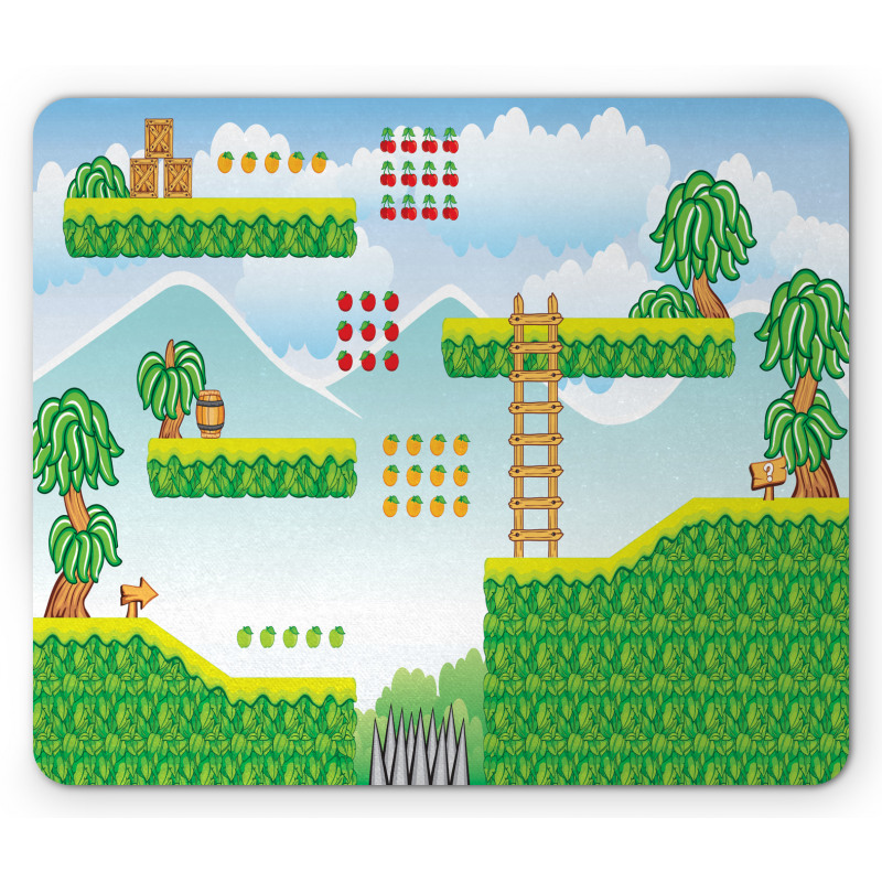 Exotic Tile Game Platform Mouse Pad