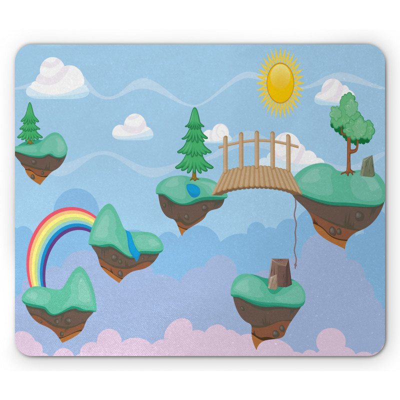 Flying Islands Game Platform Mouse Pad