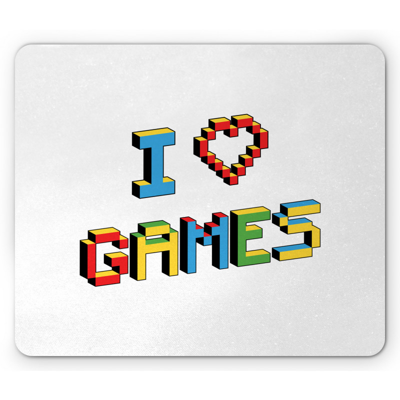 Love Video Games Pixel Art Mouse Pad