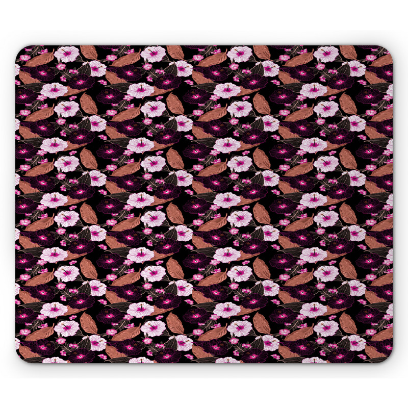 Vintage Exotic Flowers Mouse Pad