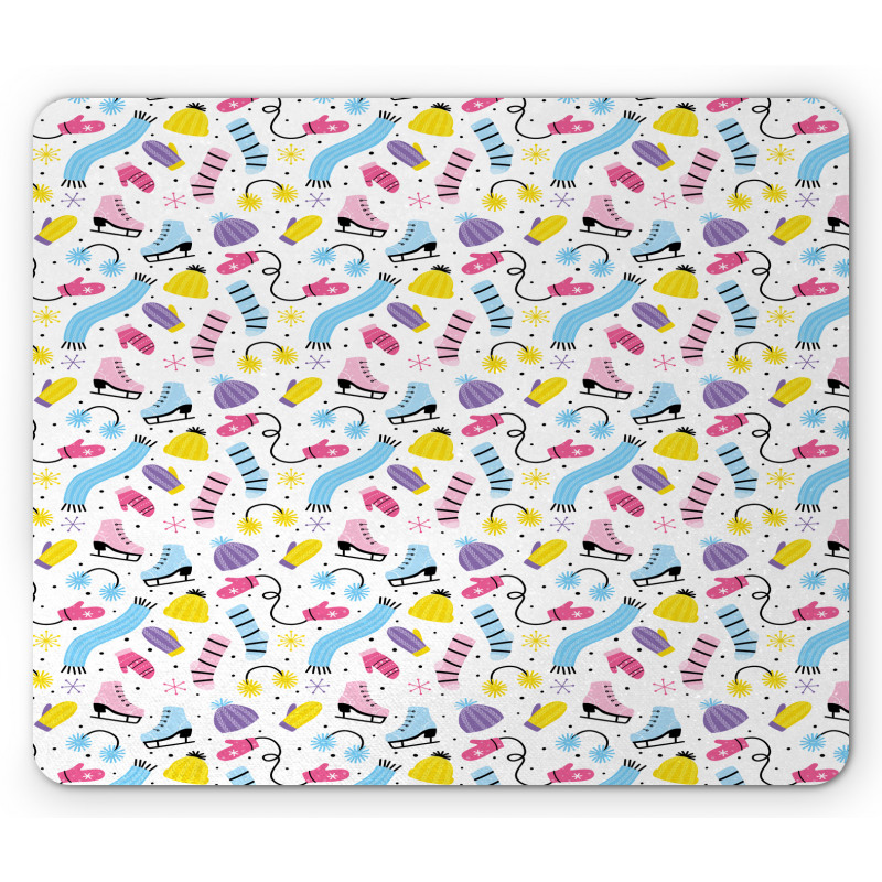 Colorful Winter Clothes Mouse Pad