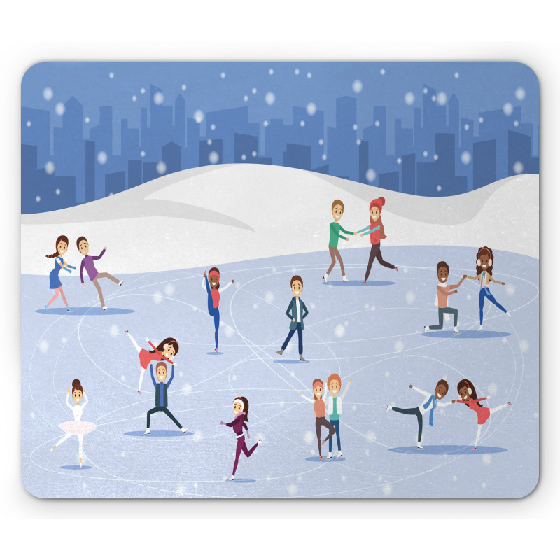 People on the Ice Rink Mouse Pad