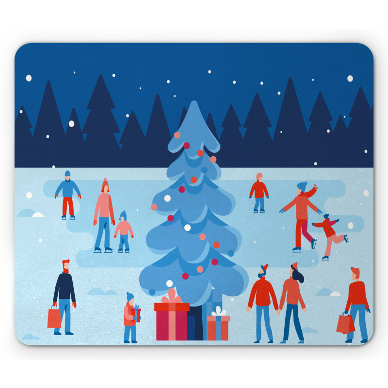 Christmas Scene Night Mouse Pad