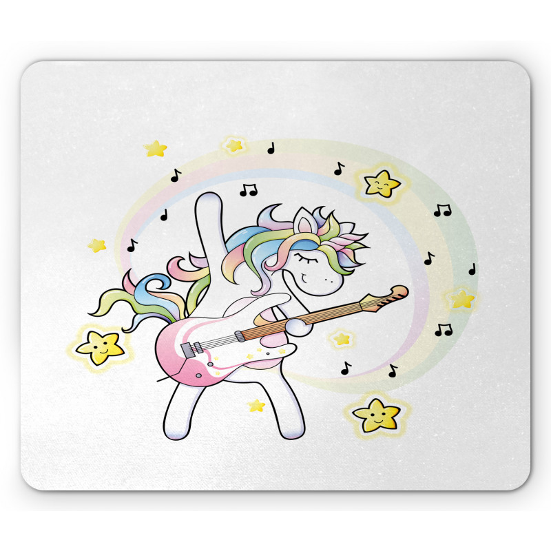 Music Star Pony with Guitar Mouse Pad