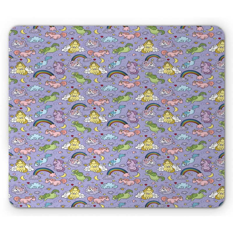 Unicorns Flying in Sky Mouse Pad