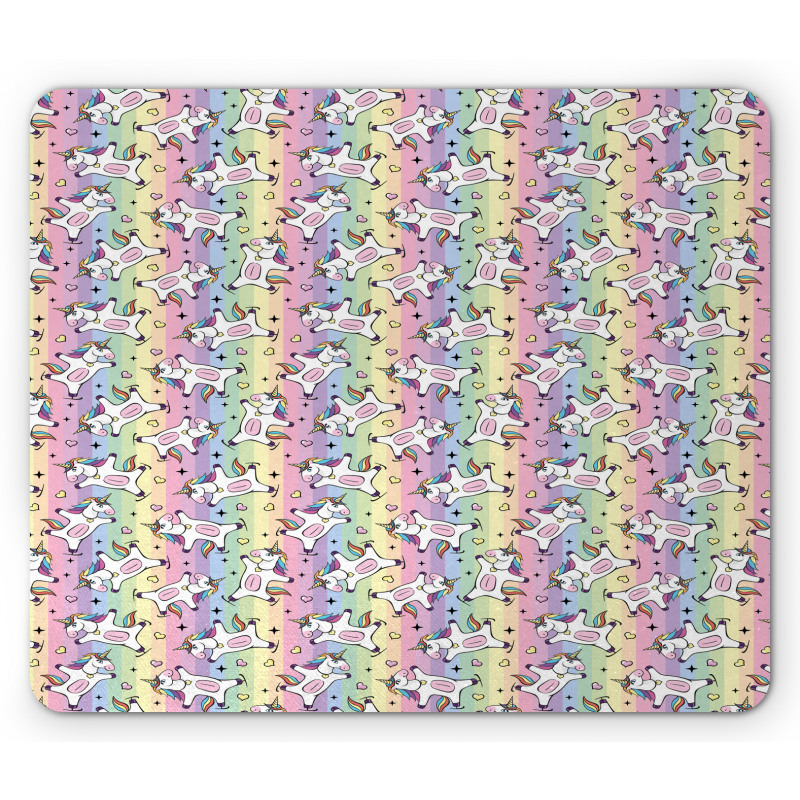 Unicorn Ice Skater Mouse Pad