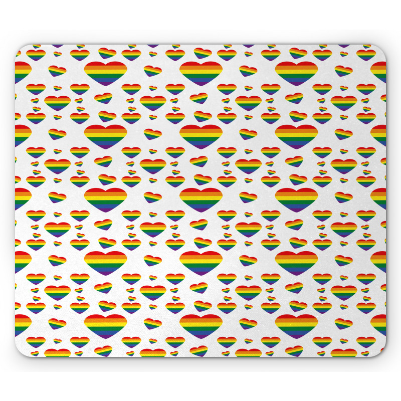 LGBT Hearts Love is Love Mouse Pad