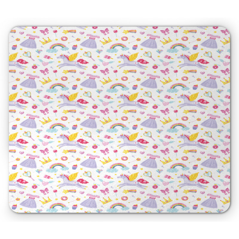 Unicorn Pegasus Candies Mouse Pad