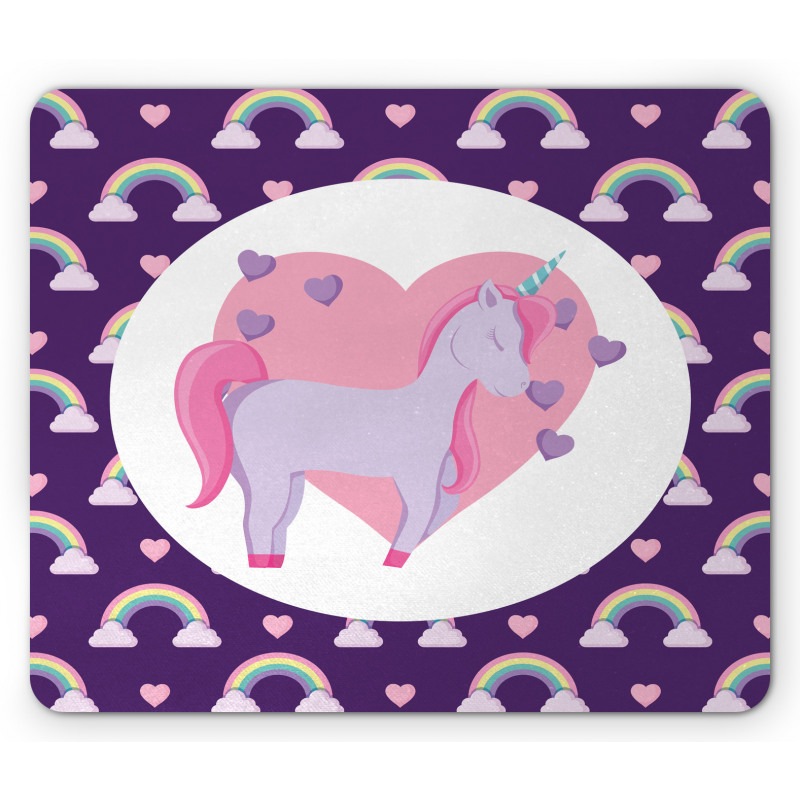 Pony Hearts Rainbows Mouse Pad