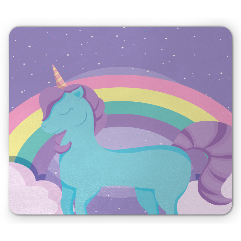 Nursery Rainbow Pony Art Mouse Pad