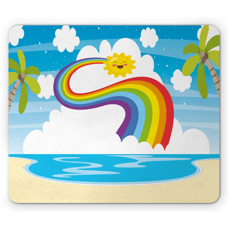 Cartoon Sun Holiday Mouse Pad