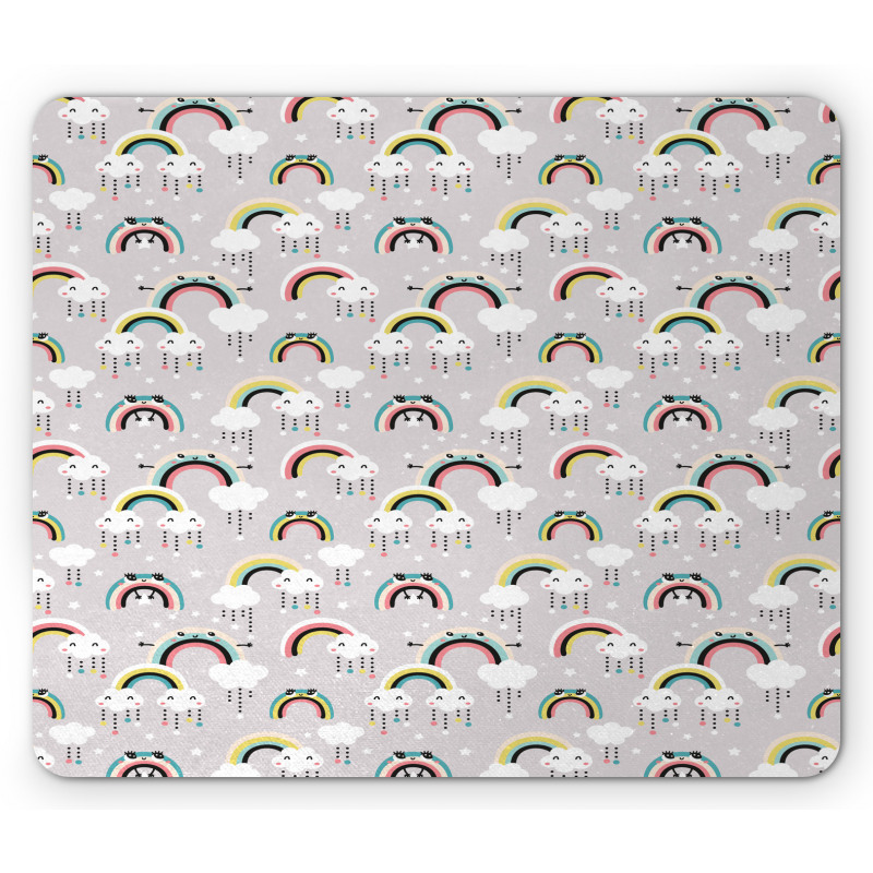 Nursery Theme Clouds Mouse Pad