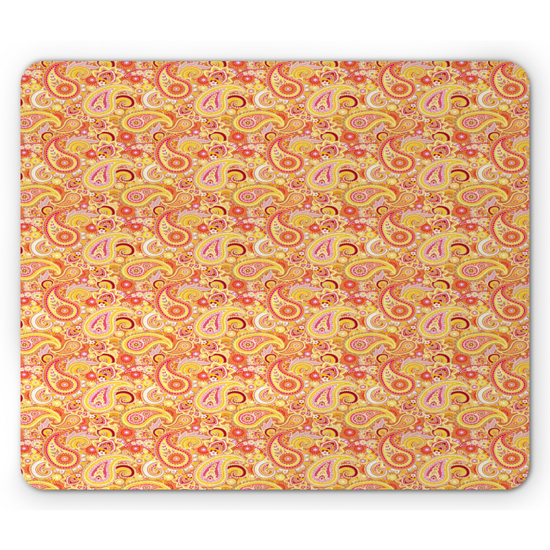 Buta Folk Motifs Floral Mouse Pad