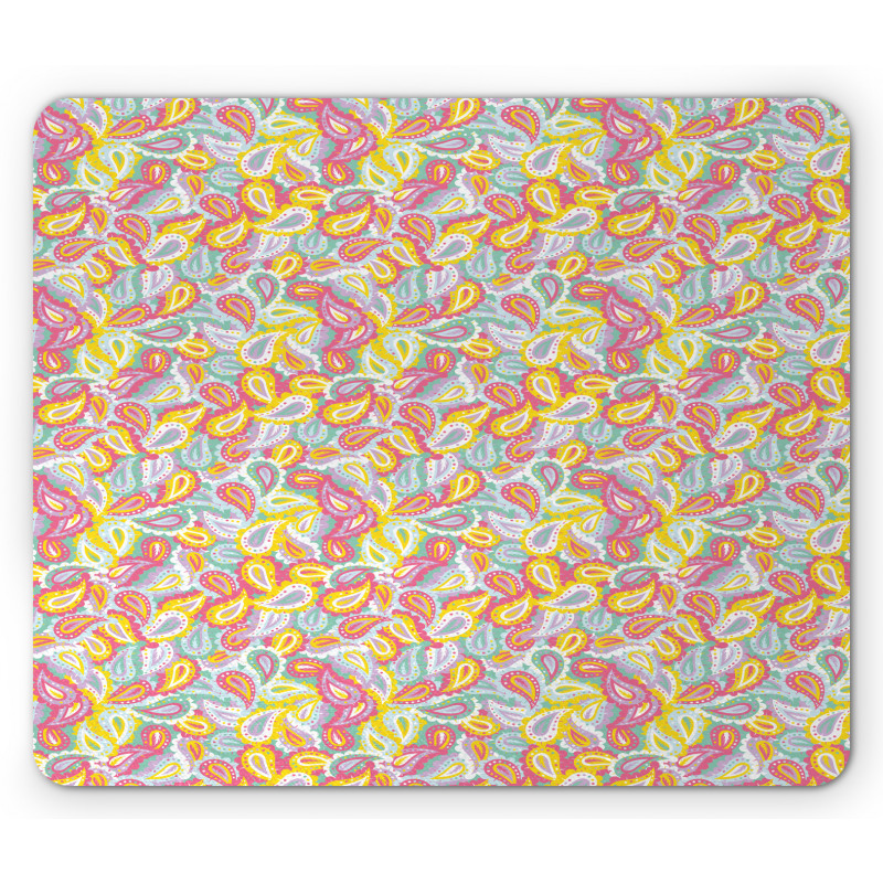 Colorful Ethnic Jumble Art Mouse Pad