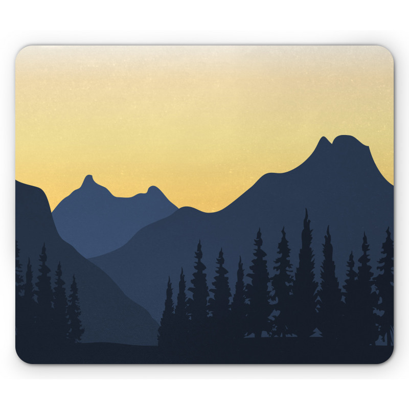 Mountainous Landscape Scene Mouse Pad