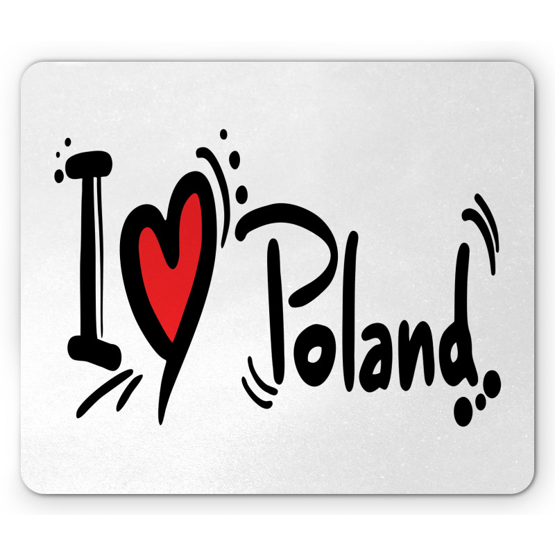 Proud Polish Bold Texting Mouse Pad