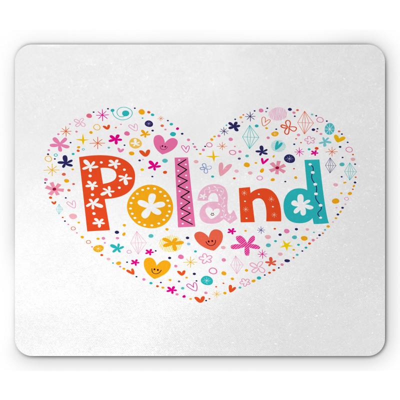 Heart Shaped Doodle Mouse Pad