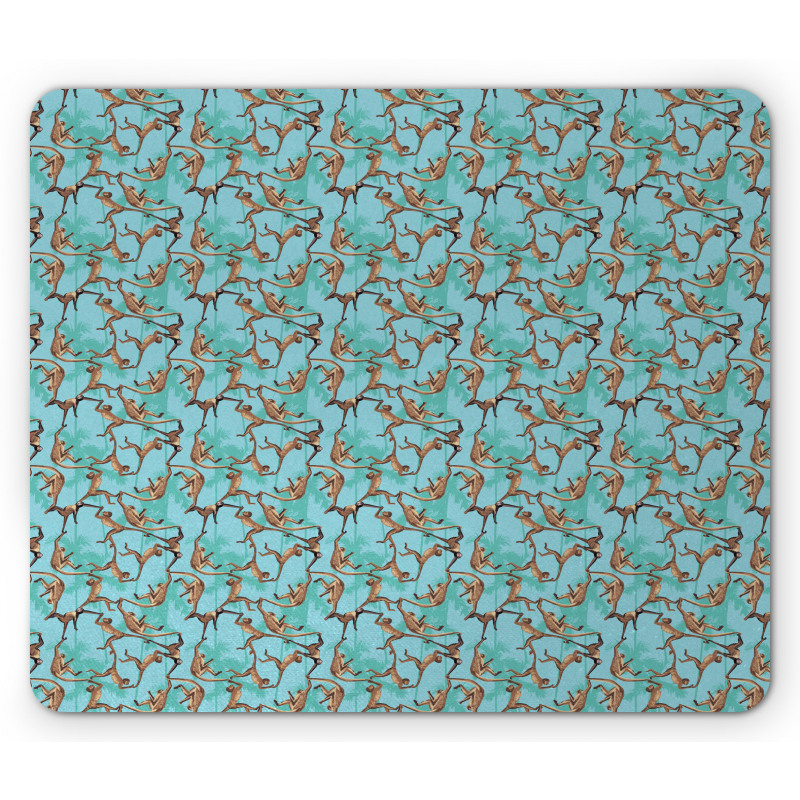 Jungle Animals on Branches Mouse Pad