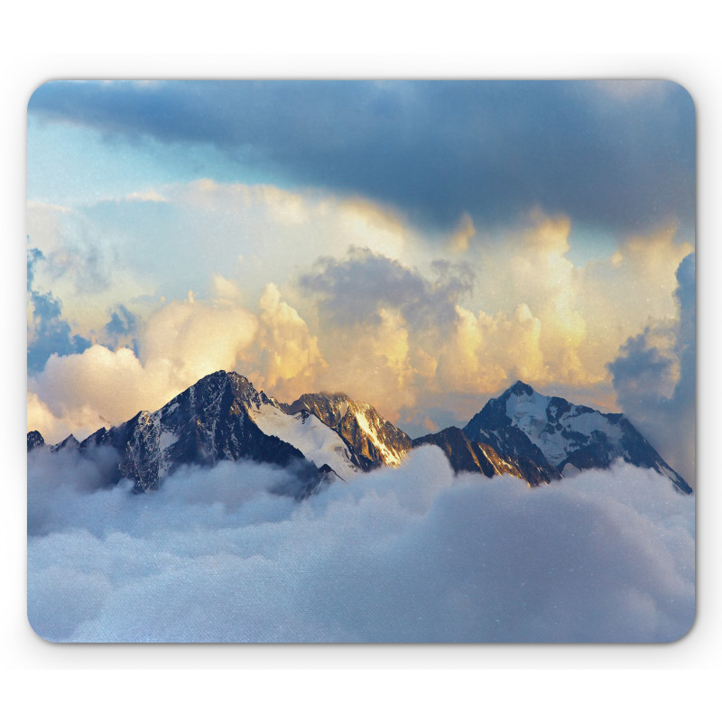 Snowy and Cloudy Peak Mouse Pad