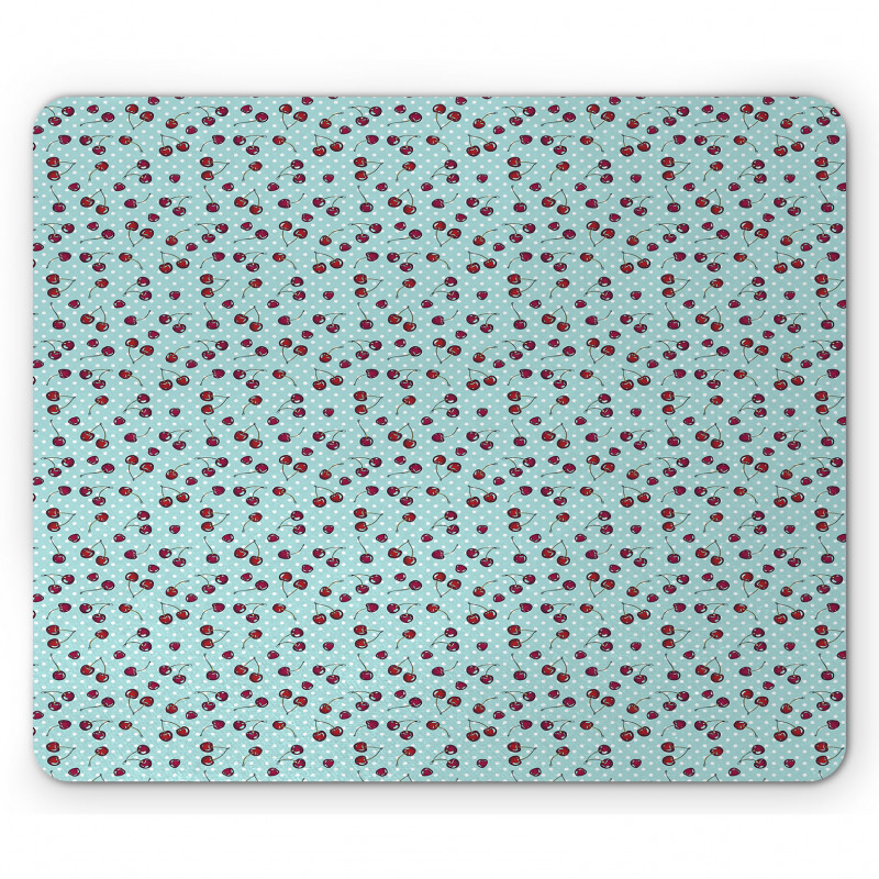 Fruit on Nostalgic Dots Mouse Pad