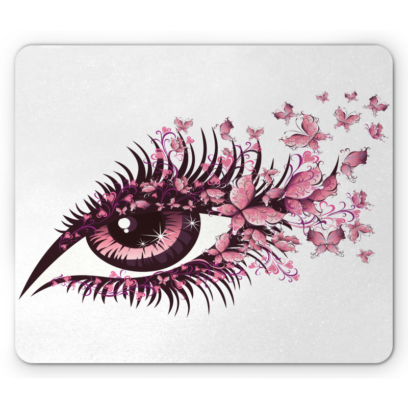 Fairy Woman Eyelashes Mouse Pad