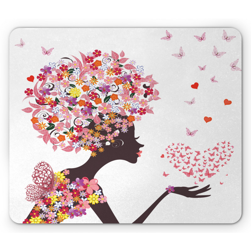 Butterflies Blossoms Mouse Pad