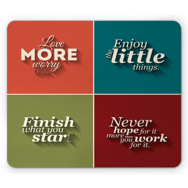 Love More Worry Less Mouse Pad