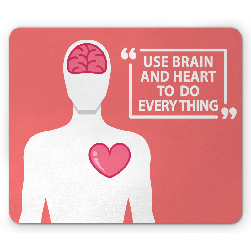 Human with Words Mouse Pad