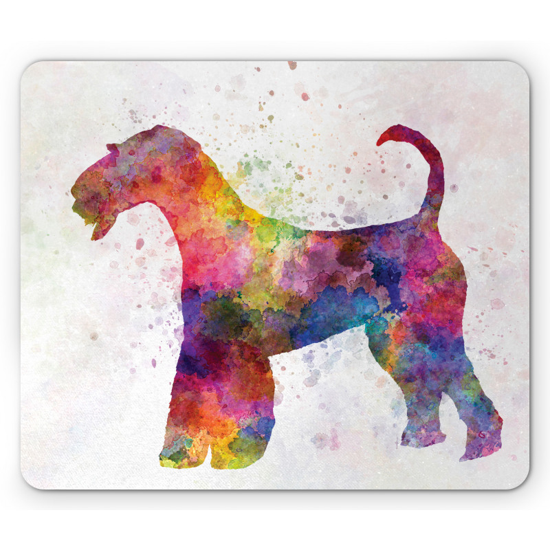 Funny Watercolor Terrier Mouse Pad