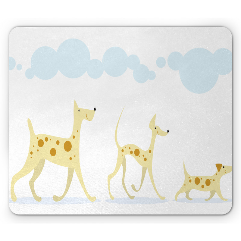 Simplistic Cheery Dogs Mouse Pad