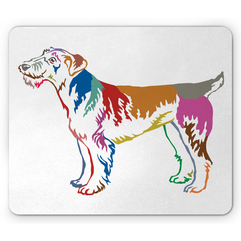 Terrier Shadows Sketch Mouse Pad