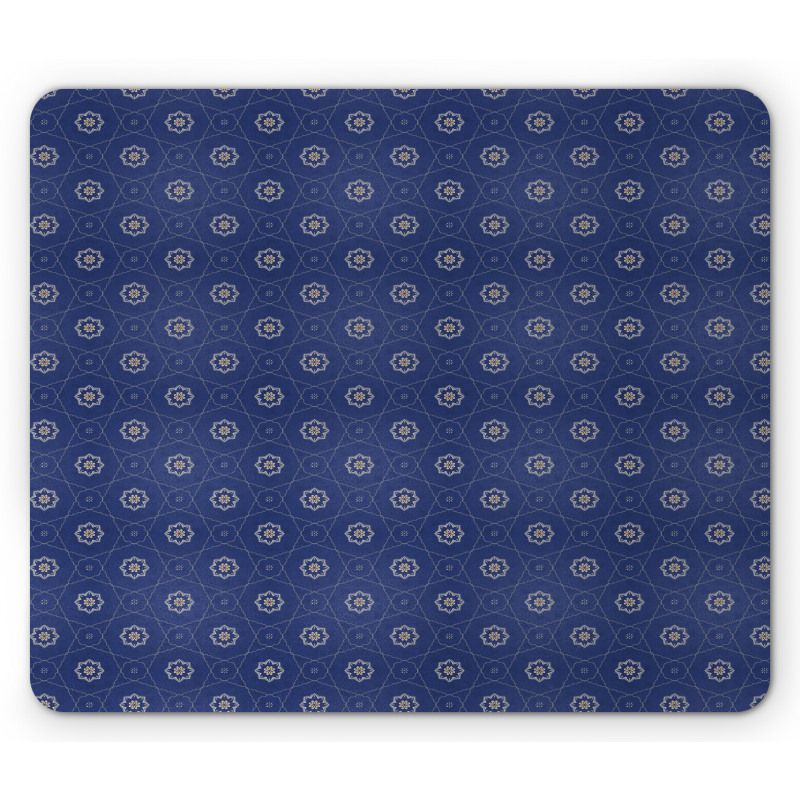 Pointy Petals Dark Flowers Mouse Pad