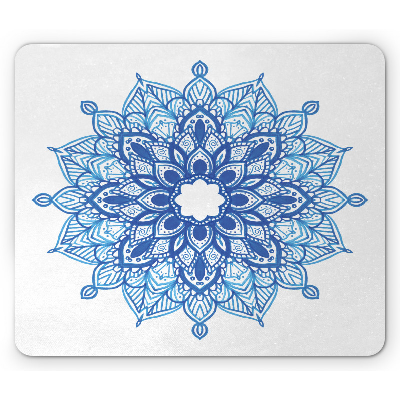 Ethnic Ornament Flower Mouse Pad