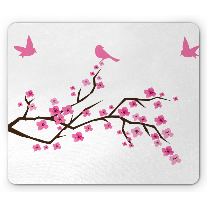 Japanese Cherry Blossoms Art Mouse Pad