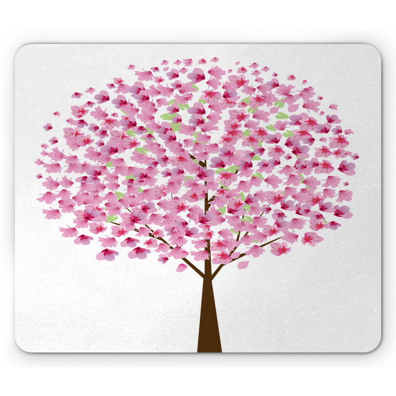 Simple Cherry Tree Blossom Mouse Pad