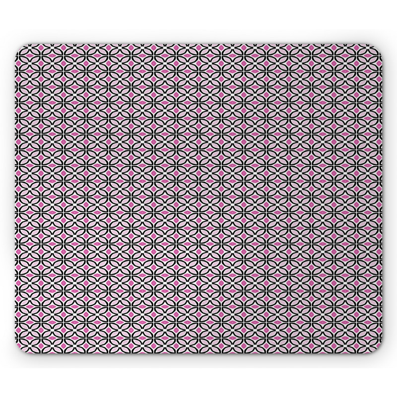 Vibrant Tone Circles Motifs Mouse Pad