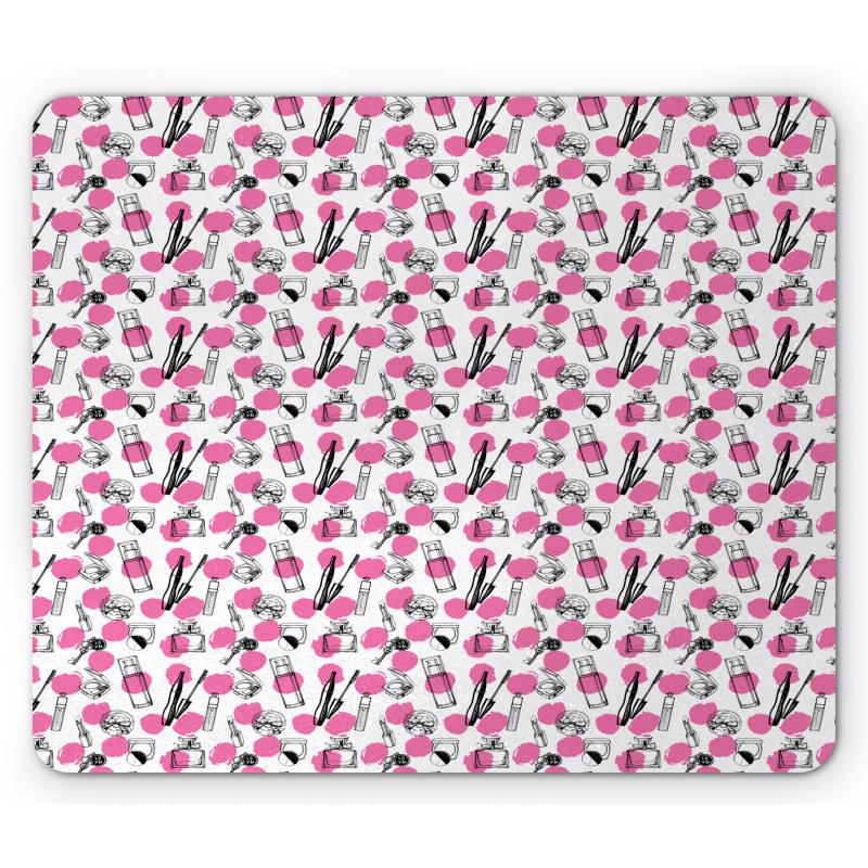 Perfume Lipstick Makeup Mouse Pad