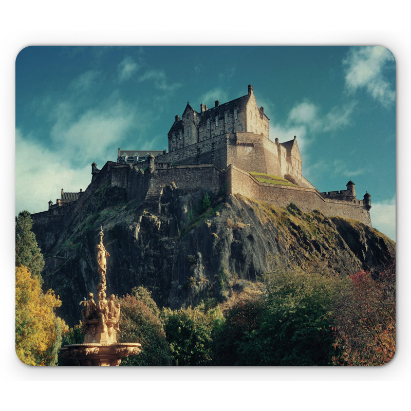 Famous Castle on Rocks Mouse Pad