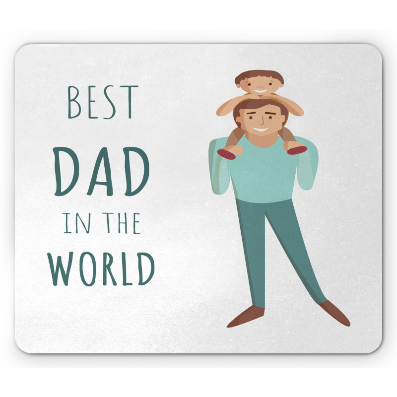 Man Carrying His Child Mouse Pad