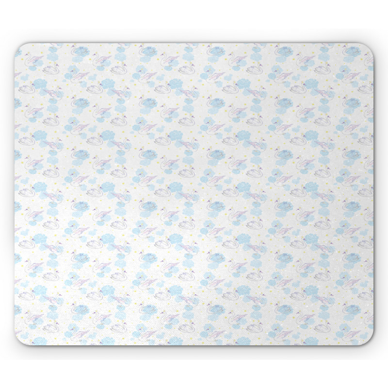 Royalty Aquatic Bird Stars Mouse Pad