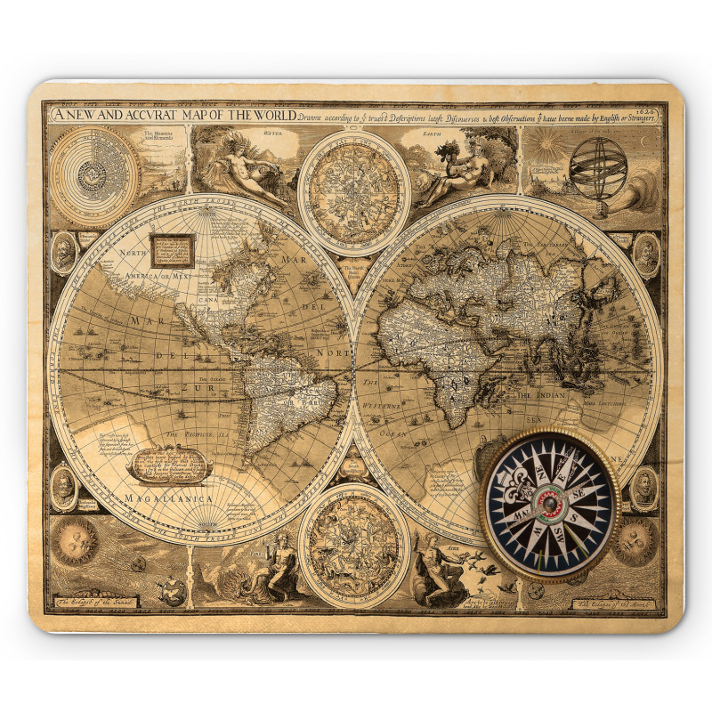 Accvrat Map of World Mouse Pad