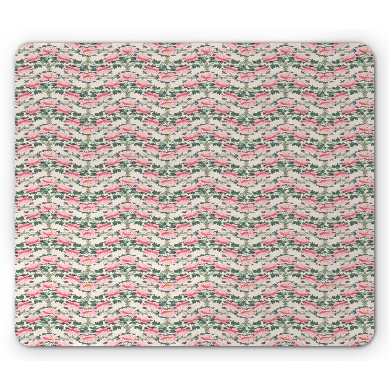 Colorful Vivid Flowers Art Mouse Pad