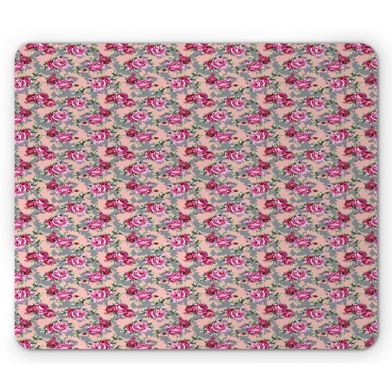 Modernized Vibrant Floral Mouse Pad