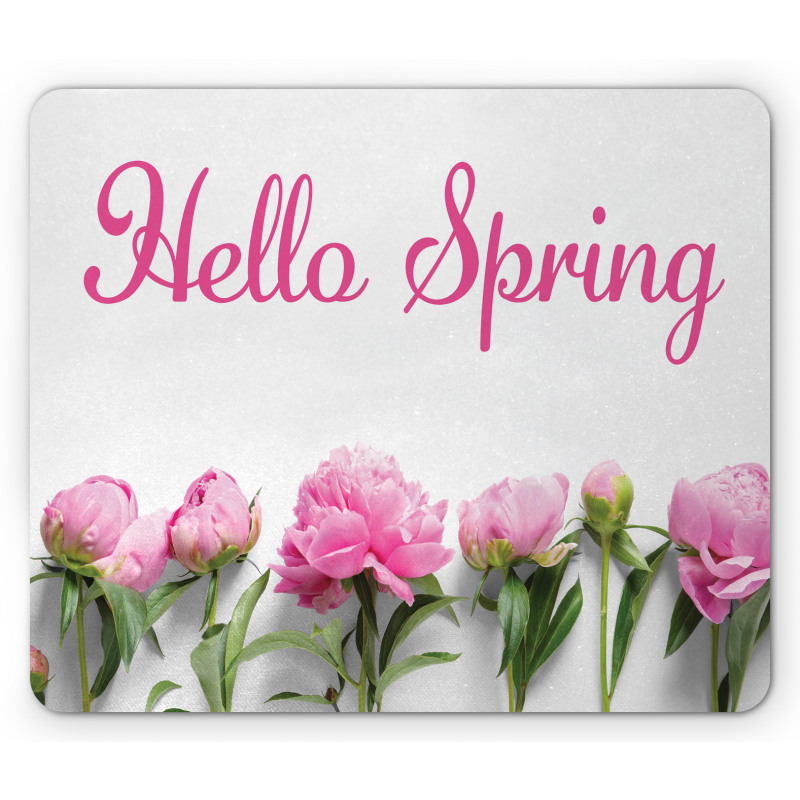 Spring Welcoming Floral Photo Mouse Pad