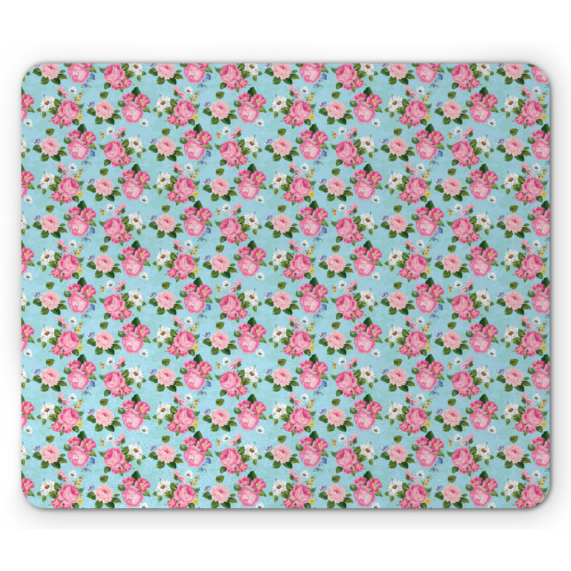 Colorful Flowers Bouquet Art Mouse Pad