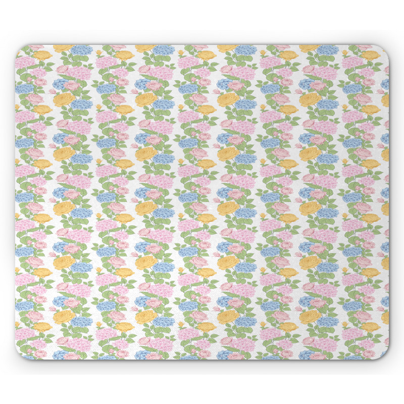 Pastel Tones Blossom Flowers Mouse Pad